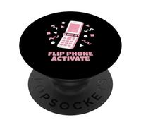 Ventilateur Flip Phone Activate Retro Y2K Nostalgia Tech des années 2000 PopSockets PopGrip Adhésif