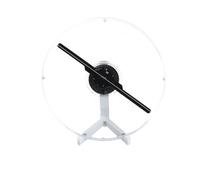 Ventilateur hologramme 3D avec couvercle, projecteur d'hologramme 3D HD LED publicitaire avec télécommande, Bluetooth et WiFi, bibliothèque vidéo plus de 1500 et pour entreprise, bar, Halloween
