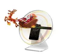 Ventilateur hologramme 3D de bureau, cadeau de Noël, résolution 512PX, projecteur vidéo holographique 30,5 cm, vidéo graphique 3D - Affichage publicitaire 3D idéal pour les magasins, les vacances, les