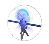 Ventilateur hologramme 3D, projecteur d'hologramme 3D, affichage publicitaire LED avec télécommande et Bluetooth, pour panneaux de magasin d'affaires