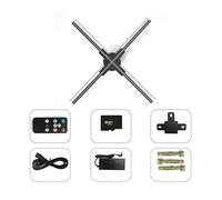 Ventilateur hologramme 3D, projecteur d'hologramme, lecteur d'imagerie holographique, prend en charge les images et l'épissage vidéo