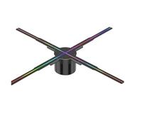 Ventilateur Hologramme 3D, Projecteur holographique 3D avec télécommande Wi-FI, 45 cm, for des publicités époustouflantes pour Magasin/Bar