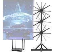 Ventilateur hologramme 3D, projecteur LED 48 cm HD hologramme avec contrôle par application, affichage vidéo d'animation 3D pour panneaux de magasin d'affaires