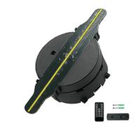 Ventilateur Hologramme 3D, Projecteur LED Hologramme 3D avec Bluetooth Et Application De Contrôle, Luminosité Et Angle De Réglage Réglables, Affichage Publicitaire Holographique pour La Publicit 11cm