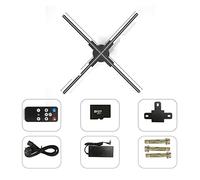 Ventilateur hologramme 3D, projecteur publicitaire HD, prise en charge à distance, pour publicité commerciale (F80)