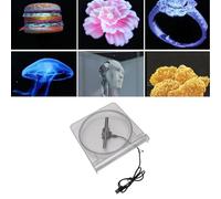 Ventilateur Hologramme 3D, Résolution 2000 X 14, 128 LED, Affichage Publicitaire de 14 Cm avec Couvercle, Contrôle par Application pour Magasin, Magasin, Fête, pour la sécurité,