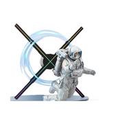 Ventilateur Hologramme 3D, Ventilateur 3D Projection holographique WiFi LED Logo lumière Joueur Magasin Barre lumières publicitaires pour Boutique/Bar(55cm)