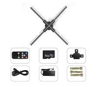 Ventilateur holographique 3D 40-115 cm HD 3D Publicité Projecteur Ventilateur Wifi Led Signe Affichage Holographique Lampe Multifonction 3D Projecteur Lumière Images Vidéo pour enseignes de magasin, b