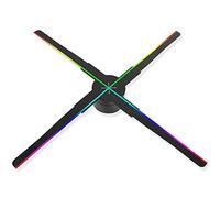 Ventilateur holographique 3D, 52 cm Ventilateur WiFi Projecteur holographique 3D LED Panneau de publicité Machine intégrée 8G Memory 552 Lampe Beads Support MP4 / JPG pour Magasin/Bar/Noël/Halloween