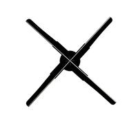 Ventilateur holographique 3D, Affichage de ventilateur d'hologramme 3D Projecteur vidéo d'animation 3D Lumière de publicité Led Panneau d'affichage Transmettre l'image vidéo pour magasin/bar/Noël/Hall