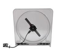 Ventilateur holographique 3D avec Couvercle, Projecteur holographique à 128 LED de 14cm avec Un Angle de Vue de 170°, App Control 3D LED Fan Display for Business, Store Shop, Party