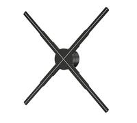 Ventilateur holographique 3D avec télécommande, Bluetooth, WiFi, bibliothèque vidéo massive pour affichage holographique haute définition, idéal pour Noël et événements