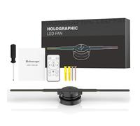 Ventilateur holographique 3D de 43 cm, avec WiFi, 244 LED surlignées et luminosité de 2000 cd/m², holographique 3D pour affichage de magasin, événements, exposition