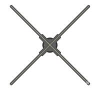 Ventilateur holographique 3D, Écran de Projection holographique 3D de 52 cm, Panneau Lumineux LED, Panneau néon Rotatif Suspendu pour Magasin, Halloween