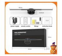 Ventilateur holographique 3D, Présentation du Nouveau projecteur d'hologramme 3D PD42 - Affichage WiFi for publicités commerciales et Cadeaux de Noël pour Magasin, Halloween