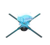 Ventilateur holographique 3D, Ventilateur Holographique 3D 56 Cm/22,1 Pouces, 672 Perles LED dans 4 Pales De Ventilateur, Projecteur Holographique par Carte TF, Application Et Télécommande, Halloween