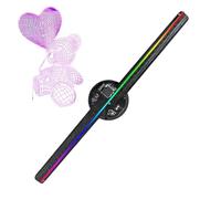 Ventilateur Holographique Résolution 2000x224, Projecteur Hologramme Pleine Couleur, Écran Ventilateur 16.5 Pouces Télécommande Animation Noël Halloween Magasin