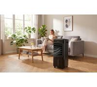 Clatronic® LK 3843 Refroidisseur d'air, silencieux, 3 niveaux, minuterie, télécommande, 3 en 1 : refroidissement, humidification, nettoyage, ventilateur, 4 roulettes pour un transport facile