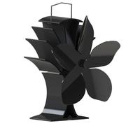 Ventilateur - INF - 5 pales - Noir - Alimentation par chaleur - Pose sur poêle