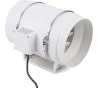 Ventilateur Inline-Extractor, 900 m³/h de débit d'air, fonctionnement silencieux, BLANC