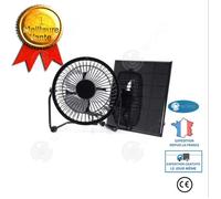 Ventilateur - INN - Panneau solaire - 5W - Noir - 14,5 cm x 14,5 cm