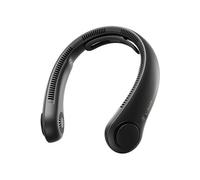 Ventilateur JISULIFE de cou portable amélioré, mains libres, 5 vitesses réglables, 5000mAh - Noir Noir