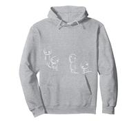 Ventilateur Kodama Forest Spirit Sweat à Capuche, Unisexe pour Adultes, Gris Chiné, S
