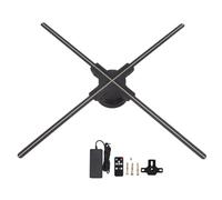 Ventilateur LED Holographic Affichage 3D, Projecteur Hologramme à Grand écran 80 Cm, Résolution 1600x928, Perles de Lampes 928, Contrôle Mobile, Modes de Contenu Multiples (Prise