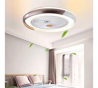 Ventilateur LED Plafonnier Invisible avec Éclairage Plafond Réglable Moderne Chambre Plafonnier Dimmable Salon Lumière Télécommande Silencieux Les Enfants Peuvent Synchroniser Ventilateur Créatif