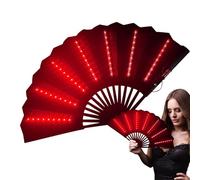 Ventilateur LED portable - Spectacle de lumière vibrante, design de festival pliable | Fan de concert, refroidisseur portable, accessoire unique, accessoire de danse ou