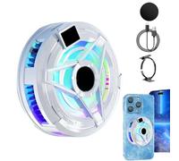 Ventilateur magnétique pour téléphone portable - Refroidissement de téléphone portable avec RVB - Pour hommes, streamers en direct, créateurs de contenus, amateurs de technologie, maison, bureau