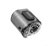 Ventilateur mains libres portable avec deux options d'usure, 5 niveaux de puissance réglables, batterie 3600 mAh, charge de type C, petite taille 83 x 69 x 86 mm pour un transport quotidien (gris)
