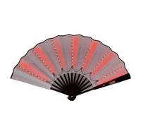 Ventilateur manuel 2025 à LED de fête, bottes sur le sol, ventilateur à main pour femme, pliable, grands ventilateurs pour danse en ligne, performance de scène lumineuse, anniversaire, mariage, (rouge