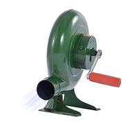 Ventilateur manuel à manivelle pour barbecue - Briquet à charbon de bois - Lame en métal - Pour cuisine, camping, activités de plein air