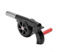 Ventilateur manuel pour barbecue à vent puissant pour un allumage efficace du feu lors de pique-niques en plein air (jaune (engrenage en plastique)