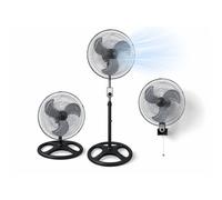 Ventilateur Modulable 3-en-1 En Métal 45 Cm - Pied, Table Et Mural