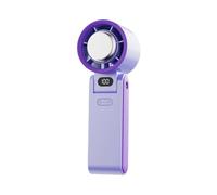 Ventilateur multifonction à écran LED - Ventilateur de refroidissement efficace silencieux et puissant - Batterie 3600 mAh - Texture ABS - Pour voyage en plein air - Portable et pliable - Petit