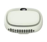 Ventilateur multifonction rechargeable USB à suspendre avec batterie 1800 mAh, 5 réglages de vitesse, ventilateur portable avec écran numérique adapté à diverses scènes (blanc)