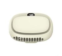 Ventilateur multifonction rechargeable USB à suspendre avec batterie 1800 mAh, 5 réglages de vitesse, ventilateur portable avec écran numérique adapté à diverses scènes (abricot)