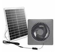 Ventilateur mural à énergie solaire 12 V avec moteur en cuivre haute vitesse et turbine amplifiée, souffleur d'air d'échappement à économie d'énergie pour la maison, abri de jardin (20,3 cm)