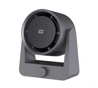 Ventilateur mural avec flux d'air réglable à 90 degrés et écran LED intelligent pour un refroidissement personnalisé (gris foncé)