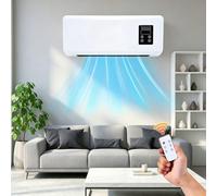 Ventilateur Mural Avec Télécommande,Climatiseur Mural Réversible Split,Climatiseur Sans Unité Extérieure,Air Conditioner,Ventilateur De Refroidissement Pour Cuisine,Chambre à Coucher (Blanc)