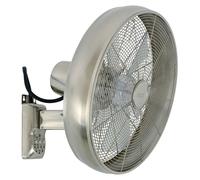 Ventilateur mural avec télécommande et oscillation Breeze Wall Chrome brossé