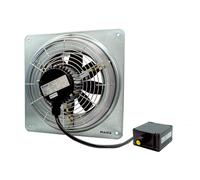 Ventilateur mural axial DZQ 50/6 B Ex t pour atmosphères poussiéreuses, avec plaque murale, triphasé, 5320m3/h