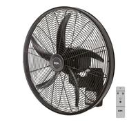 Ventilateur mural - EDM - 33521 - Noir - 100W - Ø 45 cm - 3 vitesses