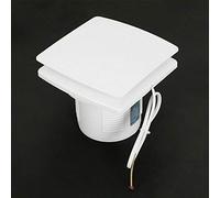 Ventilateur mural en ABS 12 W Ø 100 mm avec clapet anti-retour 100 m³/h Débit d'air ventilation efficace pour bureaux, salles de bains, magasins, cuisines, toilettes