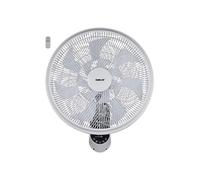 - Ventilateur mural FVM45-1 - Blanc - Hélice 14 pales - Fort débit d'air - Grilles plastiques - Télécommande