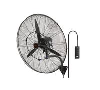 Ventilateur Mural Industriel Etanche Flux d'Air En Métal 3 Vitesses 74,9cm Noir