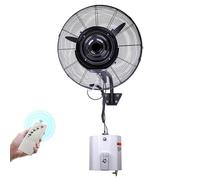 Ventilateur mural oscillant, ventilateur brumisateur industriel, réservoir d'eau de 14 L, refroidisseur d'air par évaporation, 3 réglages de vitesse, télécommande