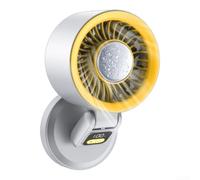 Ventilateur mural thermoélectrique rechargeable par USB sans perçage Blanc